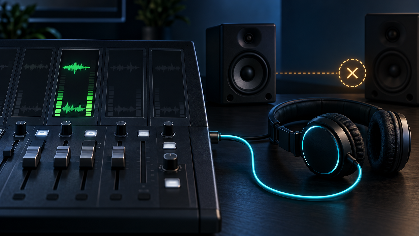 Ilustrasi laluan audio daripada aplikasi melalui OBS ke output stream